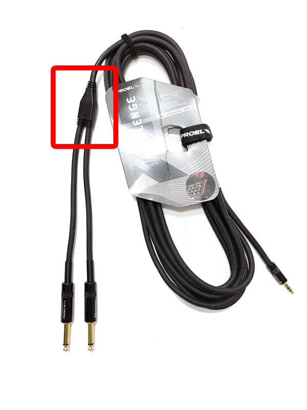 Proel CHLP170LU3 Cavo Y jack 3,5 Stereo a 2 jack 6,3 Mono 3mt