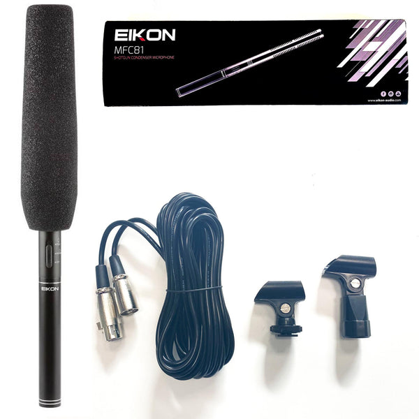 Proel EIKON MFC81 Microfono professionale a canna di fucile condensatore, Nero