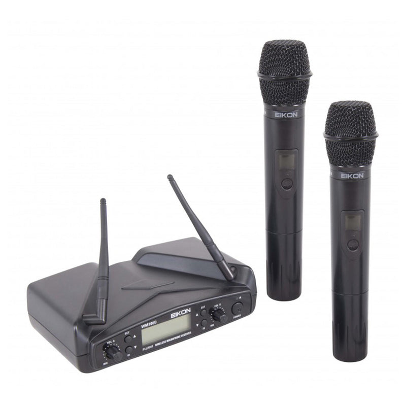 Proel EIKON WM700DM DUAL coppia microfoni wireless palmare x karaoke canto live