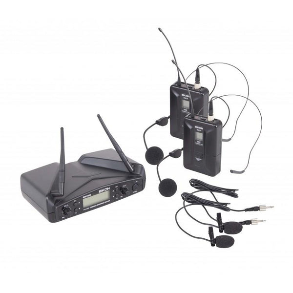 Proel EIKON WM700DH DUAL coppia microfoni wireless archetto x karaoke canto live